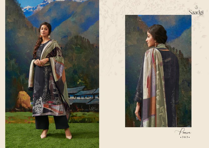 Saadgi Poorva Silk Printed Dress Material Catalog
